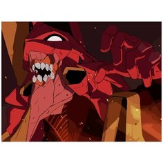 Картина по номерам на холсте Аниме Евангелион (Аска, Рэй, Синдзи) - 7655 Г 30x40