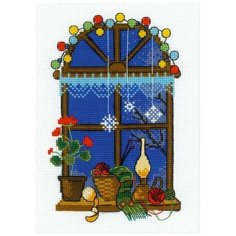Набор для вышивания "Зимнее окошко", 15x21 см, Риолис (Сотвори Сама)