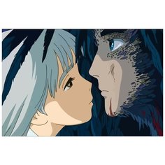 Картина по номерам на холсте Аниме Ходячий Замок (Хаул, Софи, Миядзаки) - 7569 Г 60x40