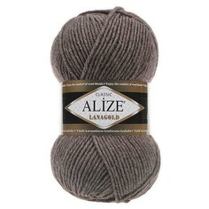 Пряжа Alize Lanagold (Ализе Ланаголд) - 3 мотка 240 светло-коричневый 49% шерсть, 51% акрил 240м/100г