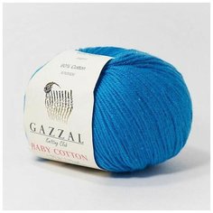 Пряжа Gazzal Baby Cotton (Газзал Беби Коттон) - 10 мотков Темно-бирюзовый (3428) 60% хлопок, 40% акрил 165м/50г