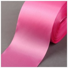 Лента атласная, 100 мм x 100 5 м, цвет розовый./В упаковке шт: 1 Noname