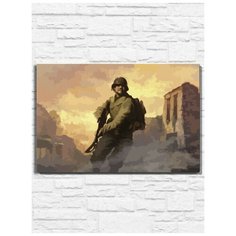 Картина по номерам на холсте Medal Of Honor (медал оф онор, шутер, PS, Xbox, PC, Switch) - 10324 60х40