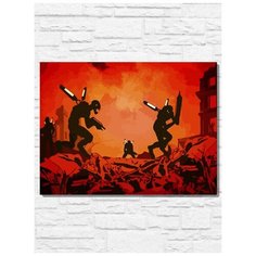 Картина по номерам на холсте игра Resistance Burning Skies (PS, Xbox, PC, Switch) - 11140 Г 30x40