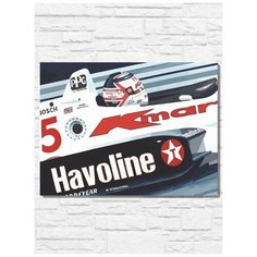 Картина по номерам на холсте игра IndyCar Feat Nigel Mansell (Sega, Сега, 16 bit, 16 бит, ретро) - 9933 Г 30x40