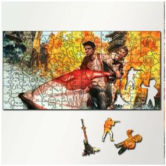 Пазл из дерева с фигурками, 230 деталей, 46х23 см игры Uncharted - 5319 Puzzle Wood