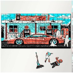 Пазл из дерева с фигурками, 230 деталей, 46х23 см игры Test Drive 2 The Duel - 5566 Puzzle Wood
