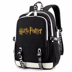 Рюкзак Гарри Поттер (Harry Potter) черный с USB-портом №3 Noname