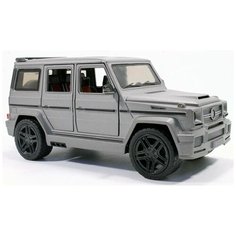 Детская инерционная металлическая машинка с открывающимися дверями Гелик, модель Мерседес Гелендваген 21,5см серый Toy