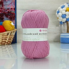 Пряжа пехорка Австралийский меринос (Пехорка), Ликёр - 266, 95% мериносовая шерсть, 5% высокообъемный акрил, 5 мотков, 100 г, 400 м.
