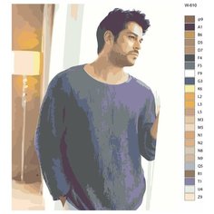 Картина по номерам W-610 "Турецкий актёр - Бурак Озчивит" 40x50 Brushes Paints