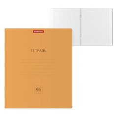 Тетрадь 96 листов в клетку ErichKraus Neon "Классика", обложка мелованный картон, блок офсет, белизна 100%, оранжевая