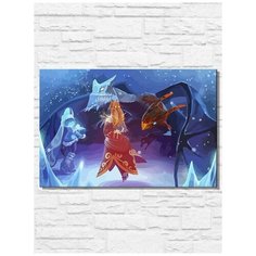 Картина по номерам на холсте игры дота 2, dota 2, новый год, рождество - 11482 Г 60x40