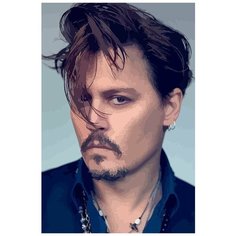 Картина по номерам на холсте Джонни Депп - 6256 В 60x40