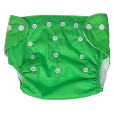 Крошка Я многоразовый подгузник без вкладыша (3-15 кг), 1 шт., зеленый