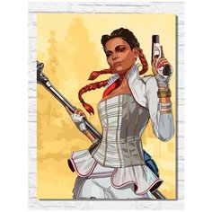 Картина по номерам на холсте игра APEX LEGENDS (Loba, Лоба, Апекс) - 9291 В 30x40
