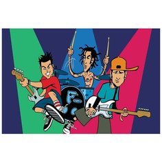 Картина по номерам на холсте Музыка Blink 182 Поп Арт - 7309 Г 60x40