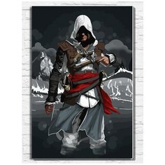 Картина по номерам на холсте игра Assassins Creed IV Черный Флаг - 11499 В 60x40