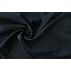 Ткань черно-синяя костюмная шерсть в елочку Лоро пиана