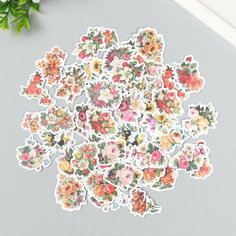 Наклейки для творчества "Ретро букет" набор 48 шт 4.4х4.4х1.1 см Сима ленд