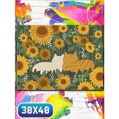Картина по номерам на холсте милота котики - 12255 30х40