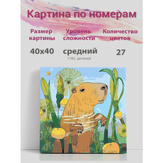 Картина по номерам на стену Капибара Раскрасим сами