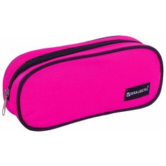 BRAUBERG Пенал-косметичка brauberg овальный, полиэстер, pink , 22х9х5 см, 229270