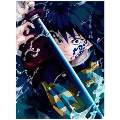 Картина по номерам на холсте Аниме Клинок Рассекающий Демонов - 6209 В 30x40