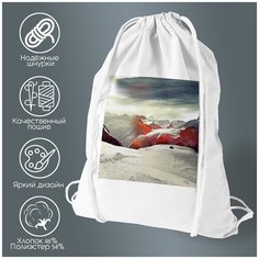 Сумка для обуви CoolPodarok Фон горы в снегу