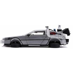 Машинка Назад в будущее ДеЛориан Back to the Future DeLorean свет металл 21х7,5 см Jada Toys