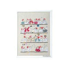 Набор для вышивания Беседы в курятнике 29,5*37,5см, Acufactum Ute Menze, 2519