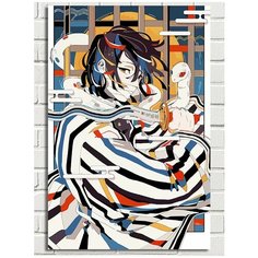 Картина по номерам Аниме Клинок рассекающий демонов Обанай Игуро - 7336 В 60x40