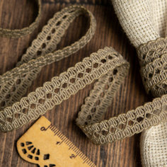 Тесьма вязаная 60047/10Т шир.13мм цв.219 лен уп.10м упак (10 м) Ideal