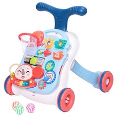 Babycare, Ходунки каталка со съемной игровой панелью (3в1) развивающие Solano, голубые