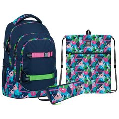 Комплект KITE для школы: рюкзак + пенал + сумка для обуви SET_WK22-727M-1 для девочки