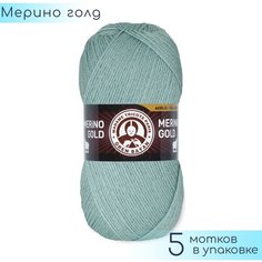 Пряжа Madame Tricote "Merino Gold" №135 Бледно голубой, 49% шерсть меринос + 51% акрил, 100гр. 400м. 5шт.