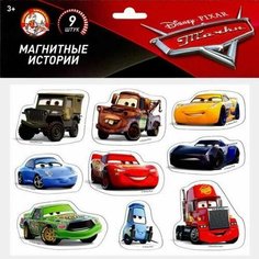 Игра магнитная развивающая. Магнитные истории. Магниты Тачки (европодвес, 4х20шт) Дисней Россия