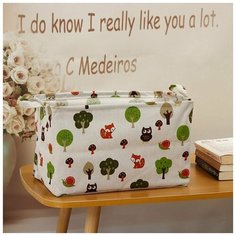 Корзина для вещей и игрушек с водоотталкивающей пропиткой "Сова", размер 38*26*23 см. Шkatulka