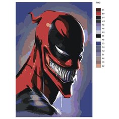 Картина по номерам T662 "Веном в симбиозе с Дэдпулом" 40х60 Brushes Paints