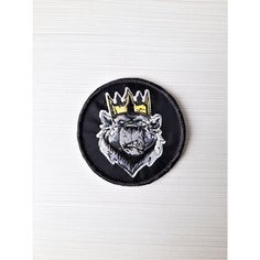 Нашивка на одежду, патч, шеврон на липучке "Царь", d9,3 см БеZ Шуток