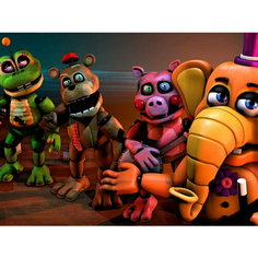 Плакат, постер на бумаге Five Nights at Freddy s/фнаф/игровые/игра/компьютерные герои персонажи. Размер 60 х 84 см