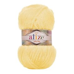 Пряжа фантазийная Alize Softy Plus желтый (13), 5 шт