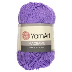 Пряжа YarnArt "Macrame" 90 г, 130 м 100% полиэстер 135 Яркая сирень, 3 шт