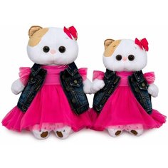 Мягкая игрушка Ли-Ли в джинсовом жилете и розовом платье , 27 см Denco Store