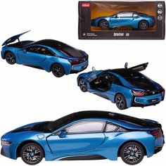 Машина металлическая 1:24 scale BMW i8, цвет синий, двери и капот открываются - Rastar [56500BL]