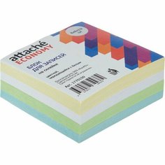 Блок-кубик для записей Attache Economy, 80х80х29мм, цветной, проклеенный, 65 г/кв. м