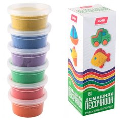 Набор для творчества Радужный песок 6 цветов по 80 гр Пт-023 Lori