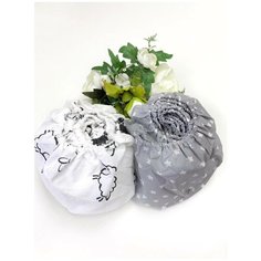 Простыня на резинке 125х75 для овальной кровати , Барашки BabyGood, 100% хлопок, 2 шт