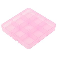 Коробка "Gamma" пластик для шв. принадл. пластик розовый прозрачный