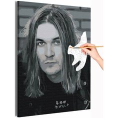 Йоэль Хокка / Blind Channel черно-белый Раскраска картина по номерам на холсте 30х40